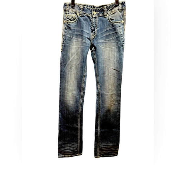 Rock & Roll Cowgirl Bootcut Jeans Womens Size 30Mid Rise Stretch - Picture 1 of 12